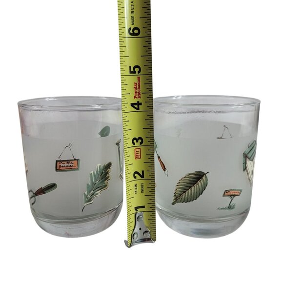 Pfaltzgraff Naturewood Frosted Juice Drinking Glasses 8oz Set of 2 Round Bottom - Picture 6 of 6